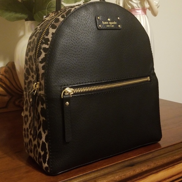 kate spade backpack leopard